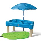 Step2 cascading cove table de jeu sable et eau enfant avec parasol