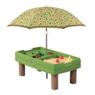 Step2 naturally playful table de jeu sable et eau avec parasol & kit