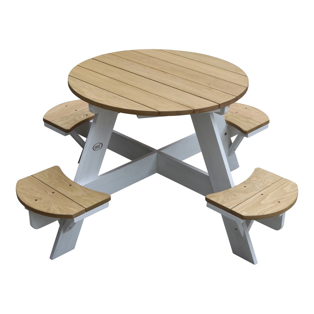 Axi ufo table de pique nique ronde pour enfants en bois