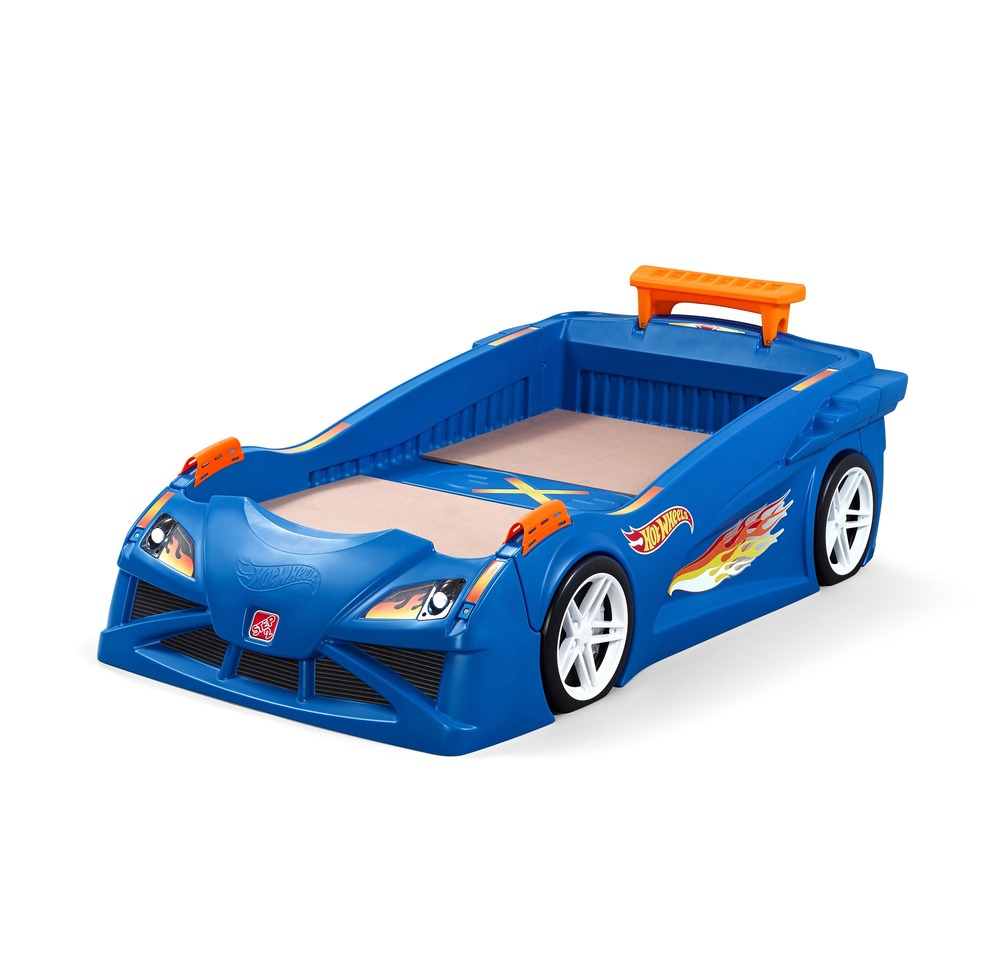 Step2 hot wheels race car lit enfant voiture pour garçons en bleu
