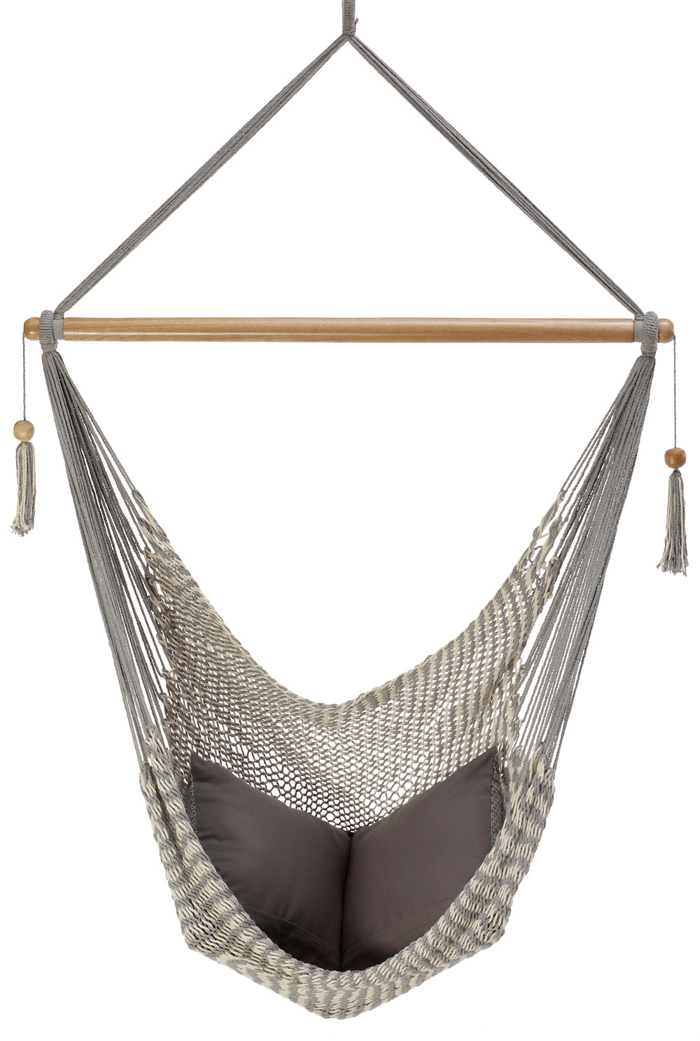 Hamac chaise jinopete xl blanc et gris