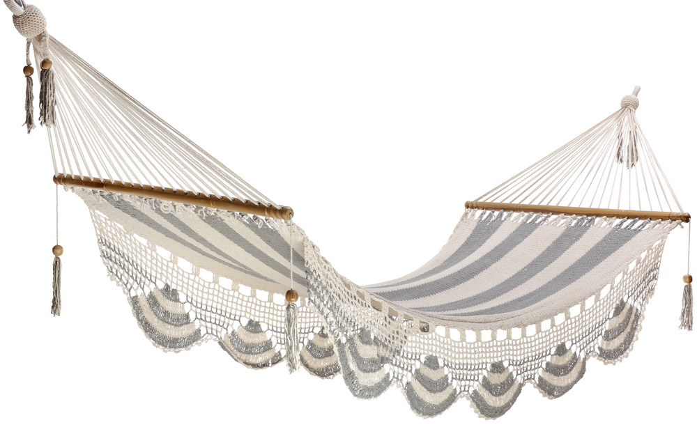 Hamac à barre boaco l blanc et gris