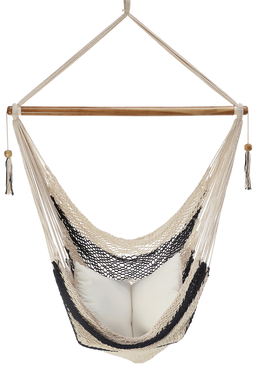 Hamac chaise bluefields l blanc et bleu marine