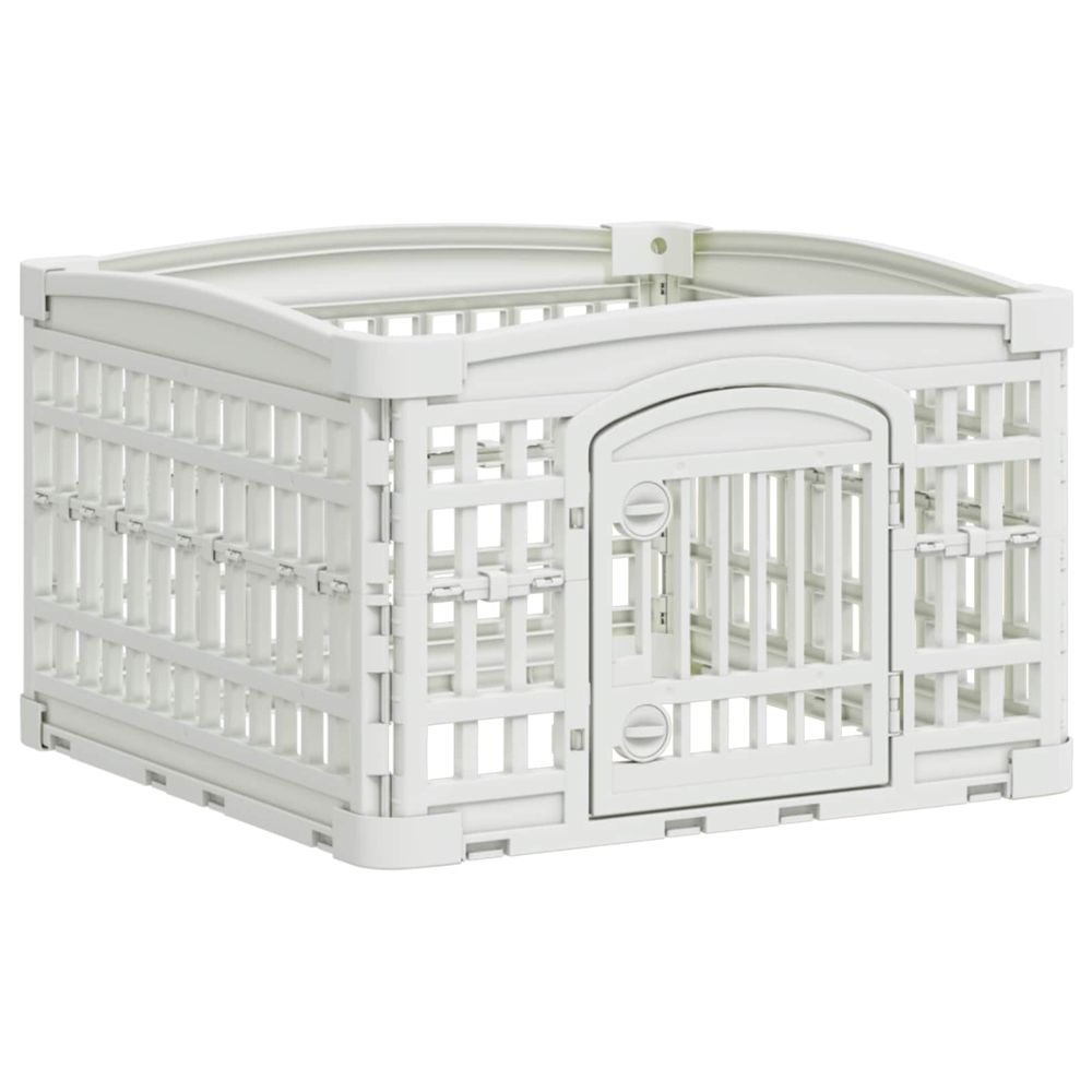 Parc pour chien à 4 panneaux 60 x 60 x 38 cm plastique blanc