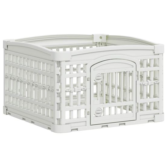 Parc pour chien à 4 panneaux 60 x 60 x 38 cm plastique blanc