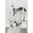 Guirlande artificielle de magnolias, h.180cm, blanc - malia