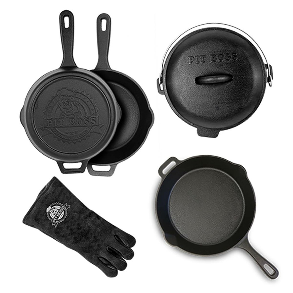 Pit boss lot de 6 pièces de cuisson en fonte