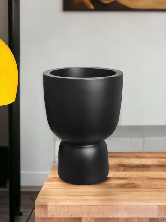 Cache-pot elho coupe noir - d35 x h49