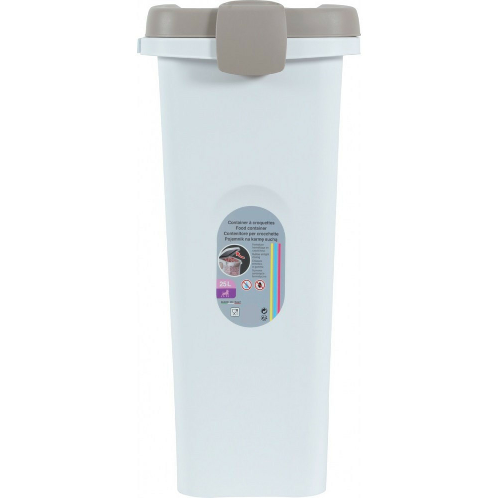 Boite a croquettes plastique hermétique de 25 litres, chien ou chat.