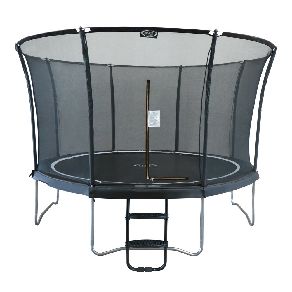 Axi denver trampoline rond avec échelle & filet ø 366 cm en noir