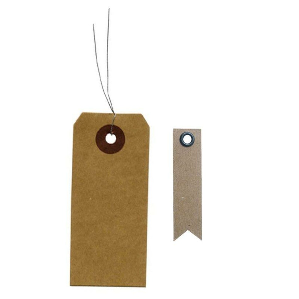 Etiquettes kraft avec fil métal + 20 étiquettes kraft fanion