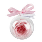 Boule de savon rose  parfumée rose et blanche  - parfum rose