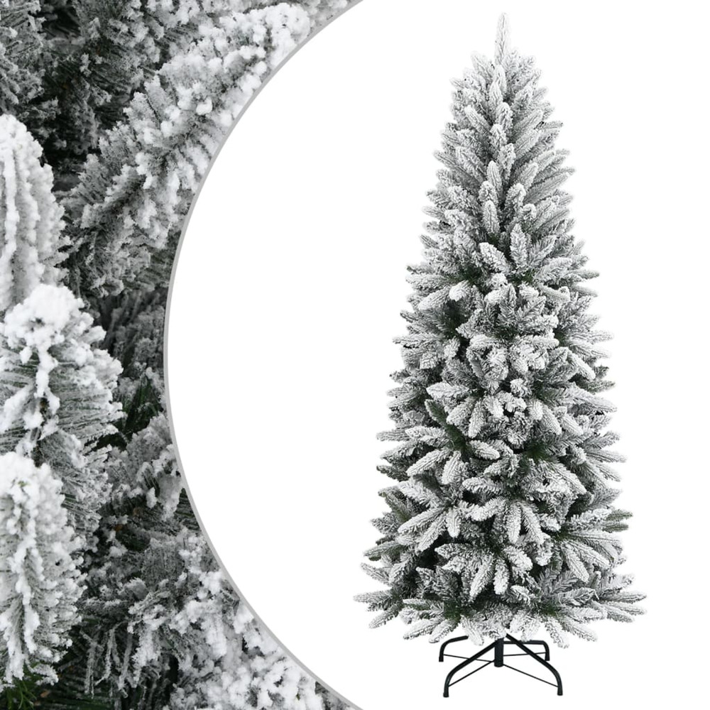 Sapin de noël artificiel avec neige floquée 150 cm pvc et pe