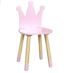 Chaise couronne rose