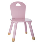 Chaise douceur rose pour enfant en bois