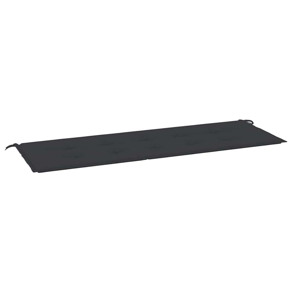 Coussin de banc de jardin noir 150x50x3 cm tissu oxford