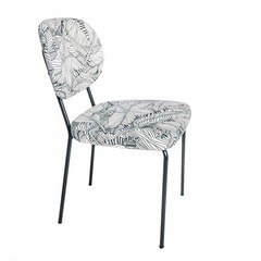Chaise velours feuille