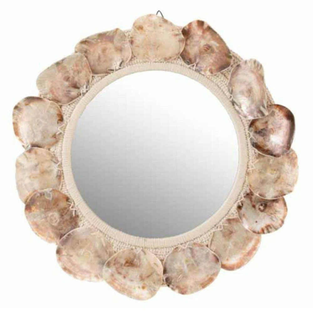 Miroir rond design lisa 65cm mauve