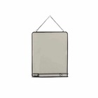 Miroir métal rectangulaire étagère