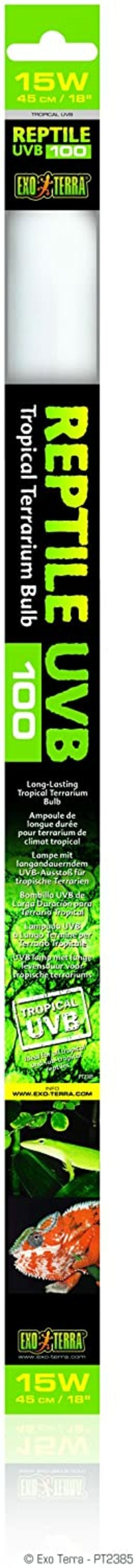Exoterra ampoule tube uvb100 t8 15w