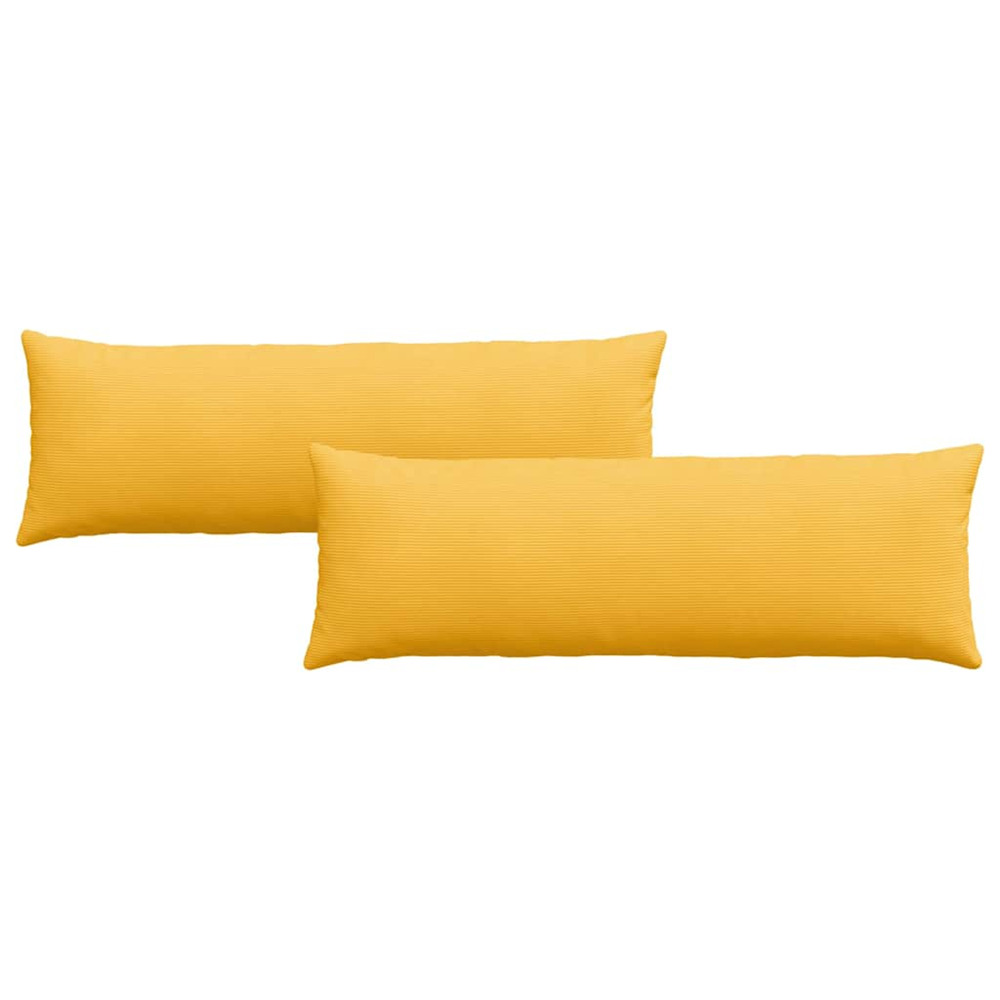 Coussins de canapé 2 pcs jaune clair 120 x 40 cm