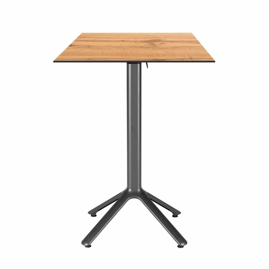 Restootab - table haute pliable nemo pour intérieur/extérieur décor bois 60x60