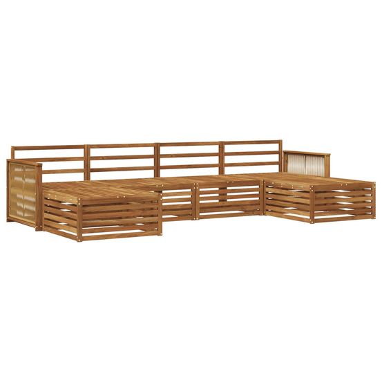 Ensemble de canapés d'extérieur 6 pc bois d'acacia massif