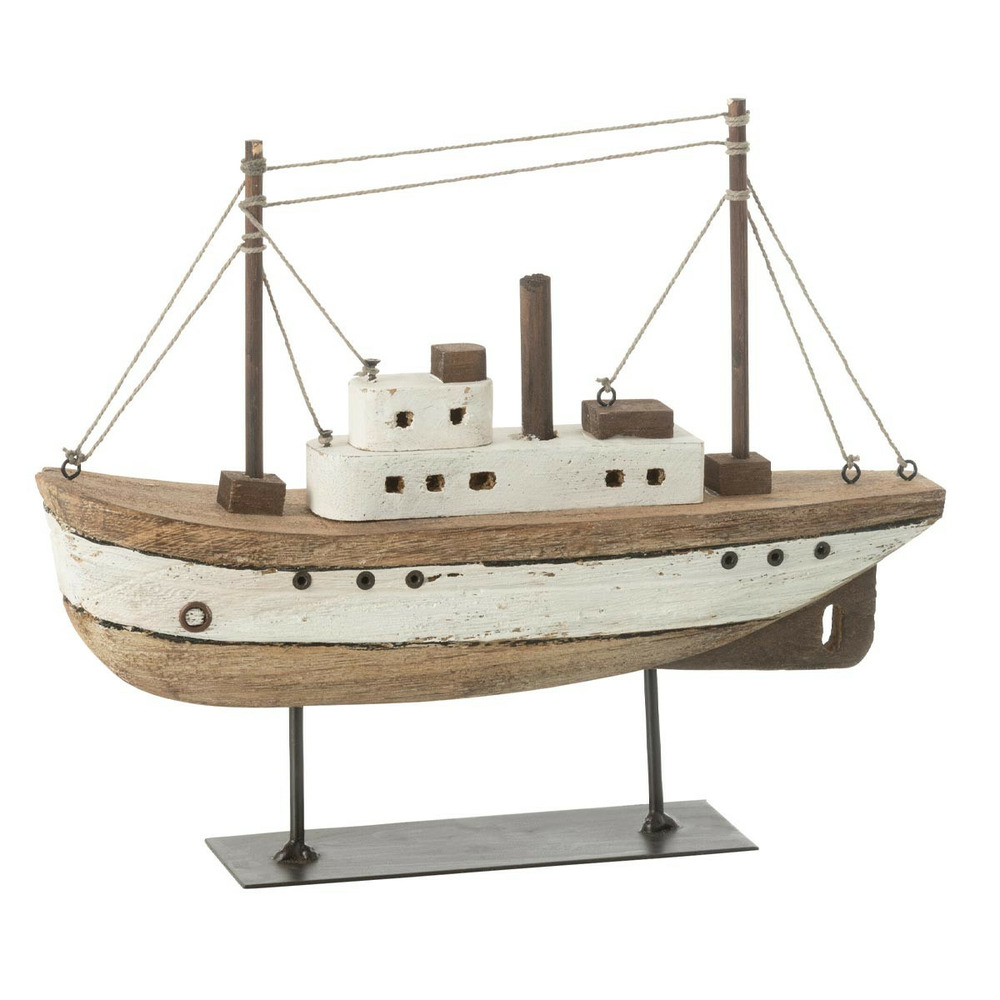 Bateau sur socle en bois 