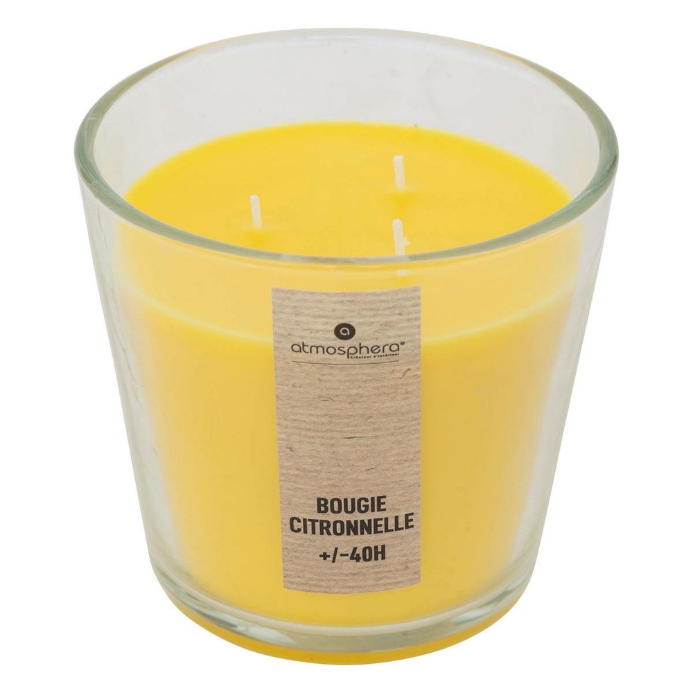 Bougie parfumée nina - citronnelle - jaune 500g