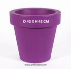 Bac chloe violet d 45 x h 43 cm intérieur / extérieur rotomoule - dimhaut: h 43