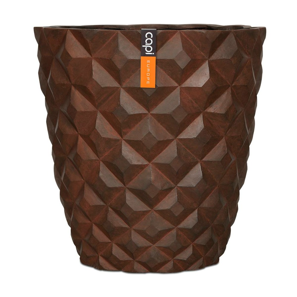 Bac en fibres de verre int. Vase 51x52 cm rouille - dimhaut: h 52 cm - couleur: