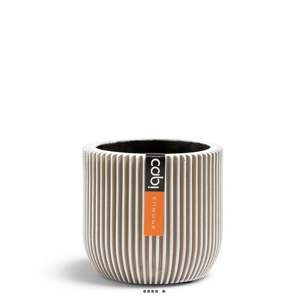 Pot groove plastique forme eggpot h 21 x d 23cm blanc - dimhaut: h 21 cm - coule