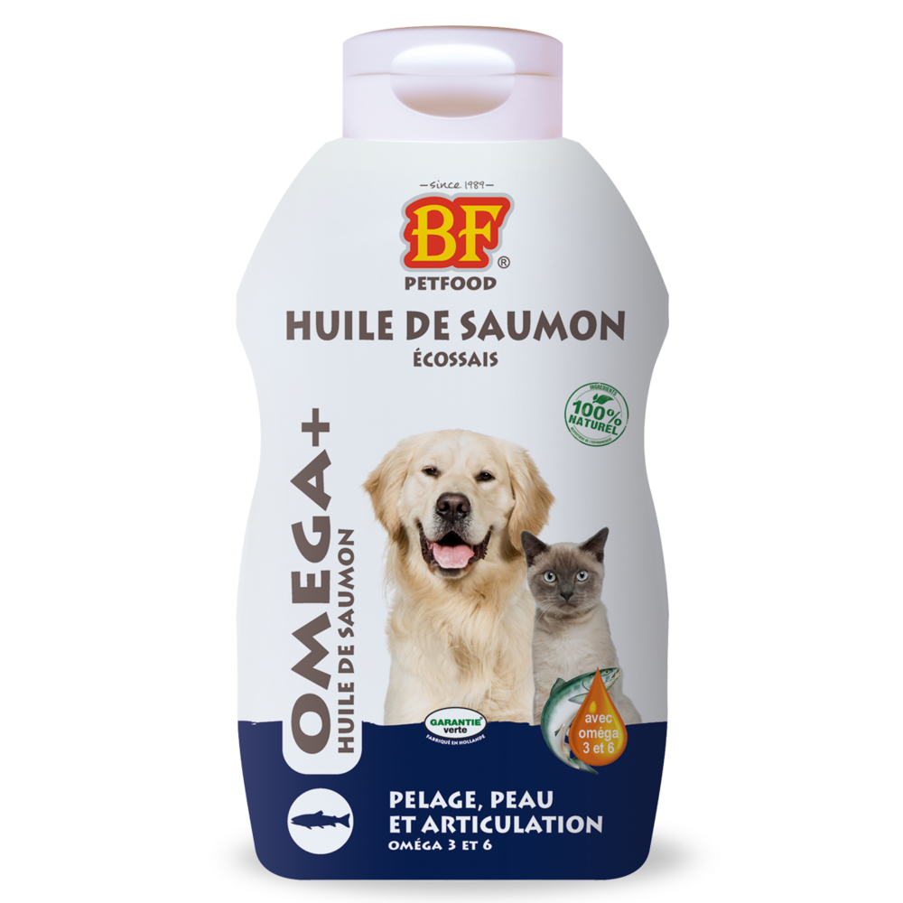 L'huile de saumon sauvage d'Ecosse pour chien et chat, 250ml