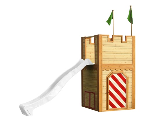 Axi arthur maison enfant avec toboggan blanc