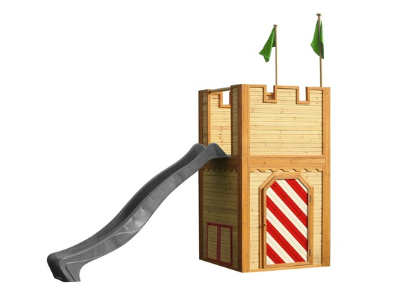 Axi arthur maison enfant avec toboggan gris