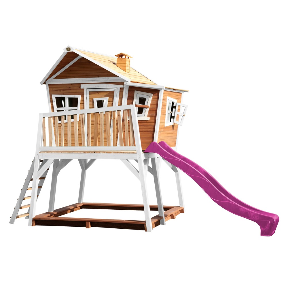 Axi max maison enfant avec bac à sable & toboggan violet