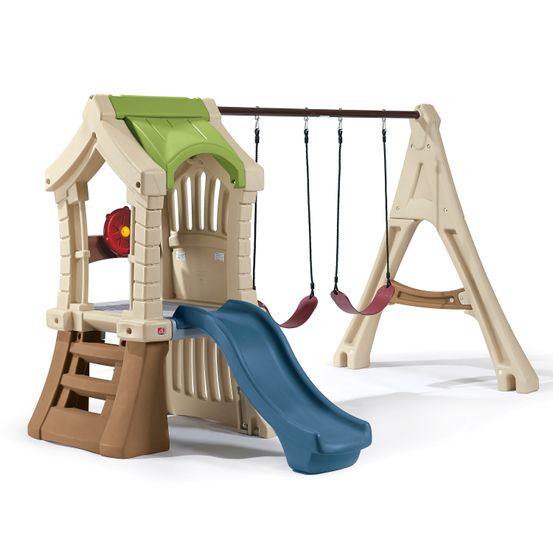 Step2 play up gym set aire de jeux enfant avec toboggan & balançoire