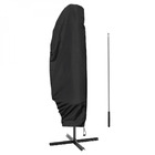 Housse protection imperméable, anti-uv pour parasol déporté 265x40-70-50cm Noir