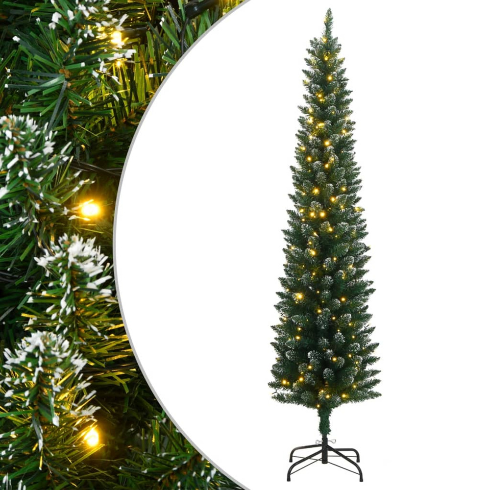 Sapin de noël artificiel mince 300 led 180 cm