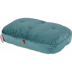 Coussin chesterfield chambord vert paon. 50 cm. Pour chats.