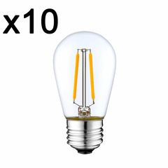Lot de 10 Ampoule filament LED E27 blanc câ€Š
