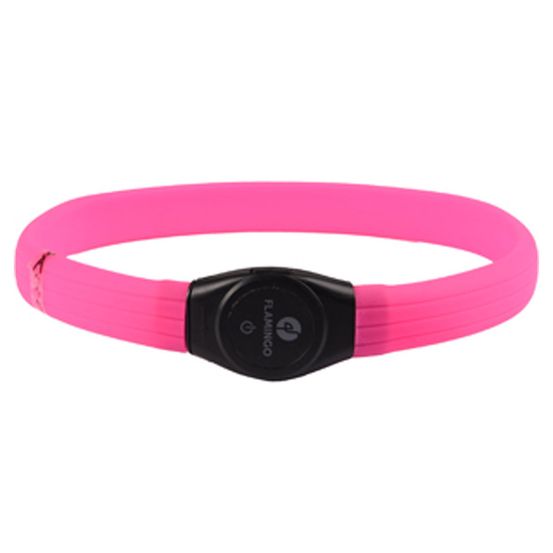 Collier jumbo de 35 à 64 cm visio light ledcouleur rose