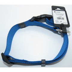 Collier ziggi bleu 45 -65 cm. 25 mm . Taille l/xl. Pour chien.
