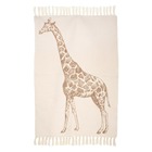 Tapis franges 100x150 cm girafe