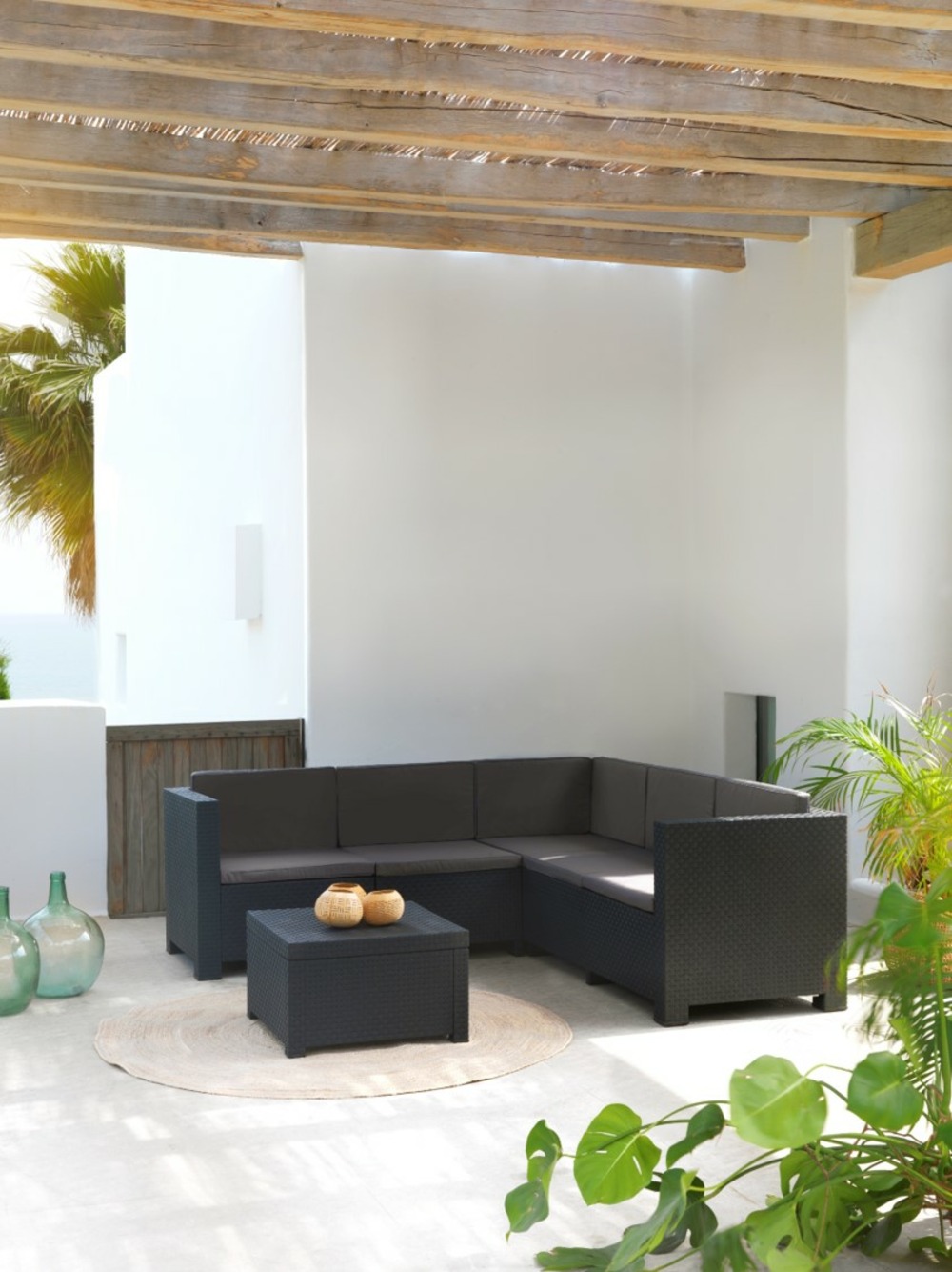 Set de jardin oasis angle 5 personnes