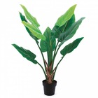 Alocasia artificiel, 9 feuilles, h.125cm, vert - araya