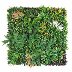 Mur végétal artificiel sauvage vert polypropylène 1x1m