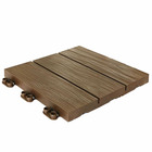 Pack x9 dalles de terrasse effet bois marron bois composite 30x30 cm