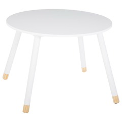 Table douceur blanc pour enfant en bois Ã˜60cm