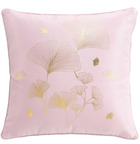 Coussin passepoil 40x40 bloomy rose/or